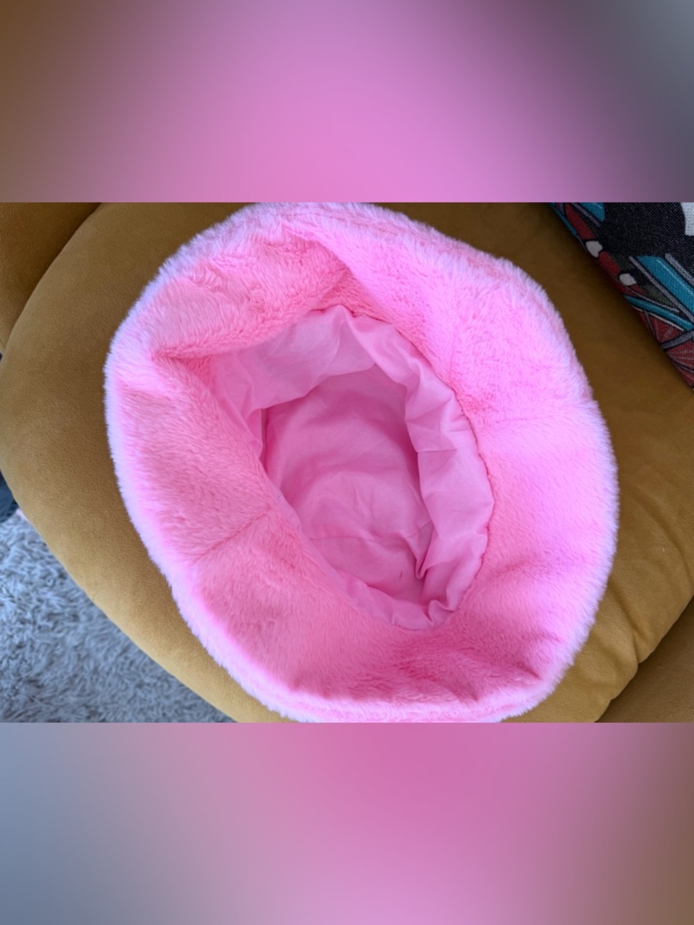 Hello Kitty Plush Pink Bucket Hat with Embroidered Hello Kitty - Picture 11 of 13